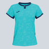 Joma Women's Tolettum II jersey - Fluorescent Turquoise / Dark Navy