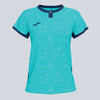 Joma Women's Toletum II jersey - Fluorescent Turquoise / Dark Navy