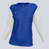 NIKE Women's Dri-Fit LS Tiempo Premier II Jersey - Royal / White