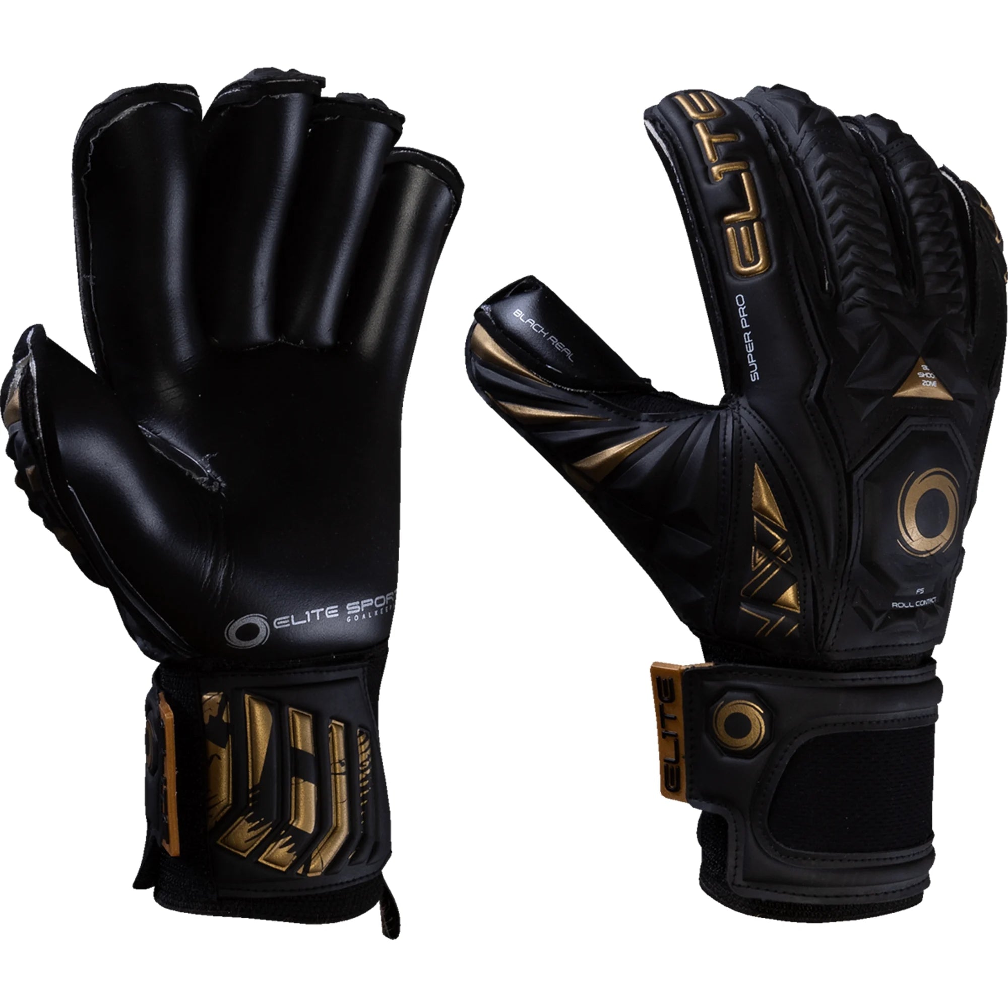 real handschuhe Elite Sport Black Real Goalkeeper Gloves-11