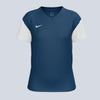 NIKE Dri-Fit Women's Tiempo Premier II Jersey - Navy / White