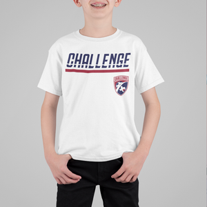 Youth White "Challenge Soccer 2B" Tee