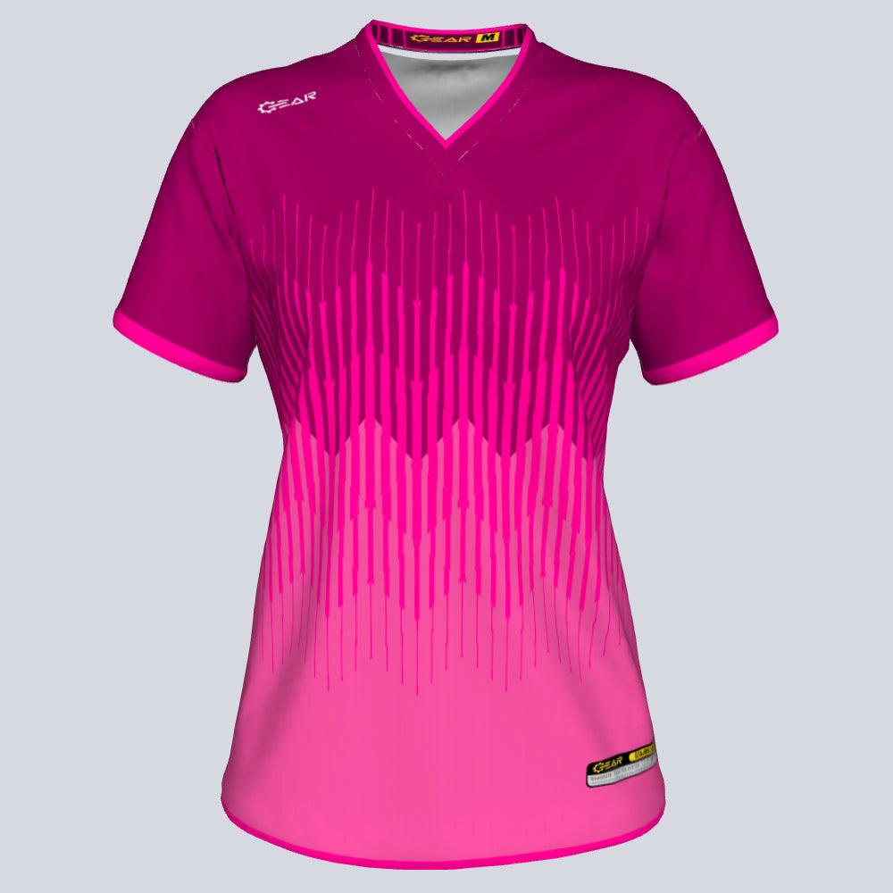 Gear Ladies V-Ghost Fade Custom Jersey Gear Ladies V-Ghost Fade Custom Jersey