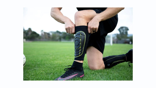 shin pads on footballer