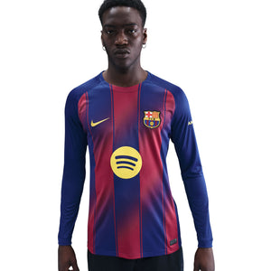 Shop FC Barcelona Long Sleeve Home Jersey 25/26