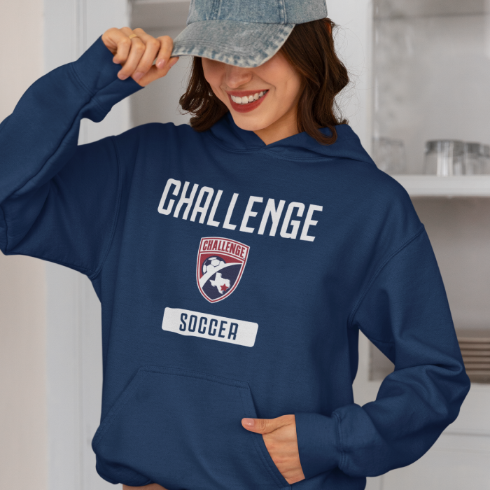 Unisex Navy "Challenge Soccer" Hoodie