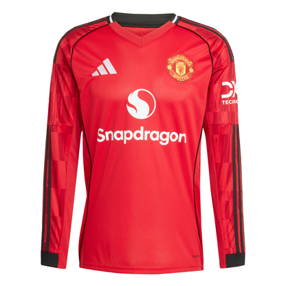 Adidas Manchester United Long Sleeve Home Jersey 25/26