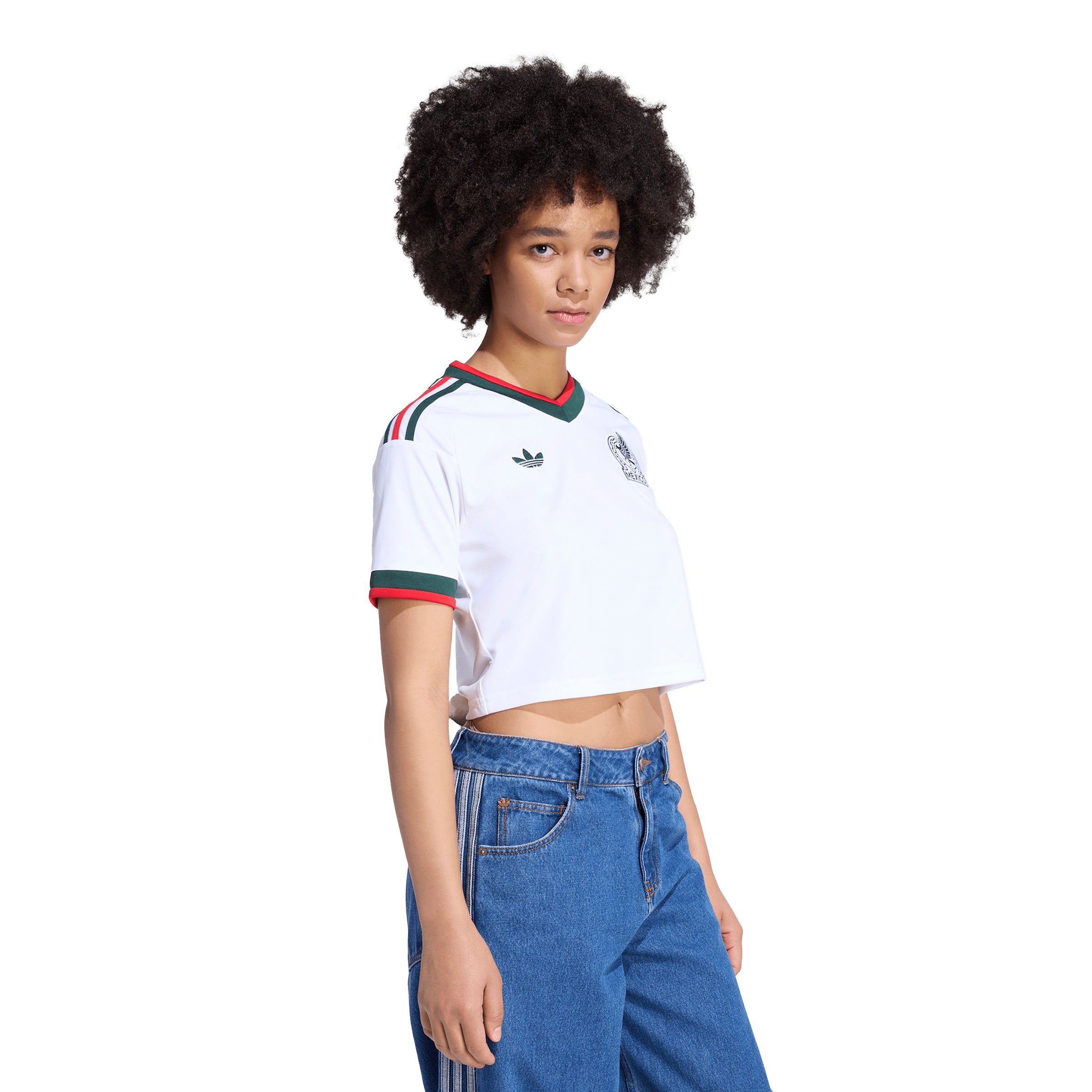 Adidas Mexico Women's Crop Jersey 2026 | The Soccer Factory