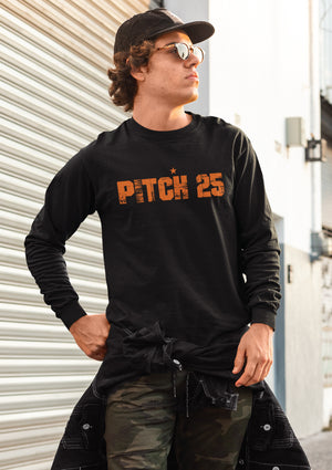 Pitch 25 Black Long Sleeve Crew