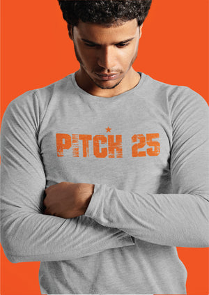 Pitch 25 Grey Long Sleeve Crew