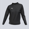 Puma Ladies TEAM GOAL Quarter Zip Top - Black