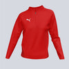 Puma Ladies TEAM GOAL Quarter Zip Top - Red