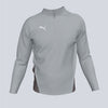 Puma TEAM GOAL Quarter Zip Top - Grey