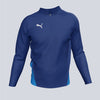 Puma TEAM GOAL Quarter Zip Top - Navy