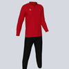 Hummel Essential Full Zip Tracksuit - Red / Black