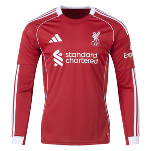 Adidas Liverpool FC Long Sleeve Home Jersey 25/26