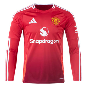 adidas Manchester United Home Long Sleeve Jersey 24/25