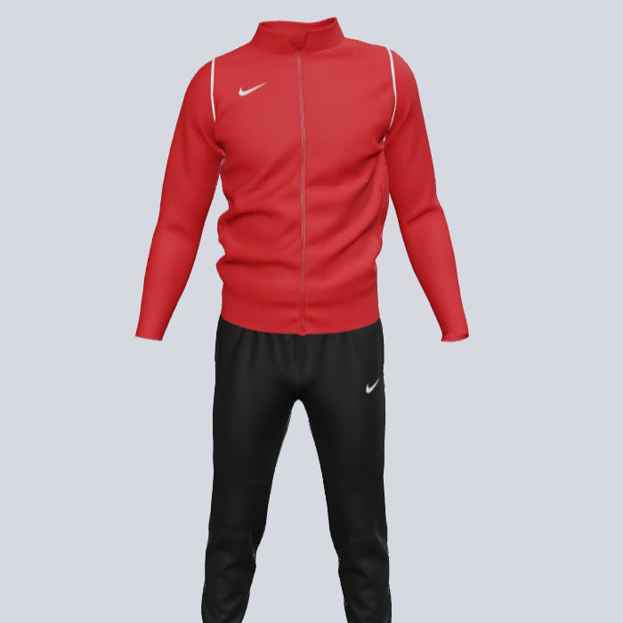 Red nike warm up suit on sale