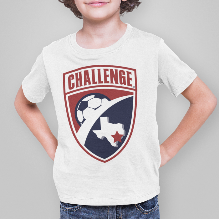 Youth White Challenge "Shield" Tee