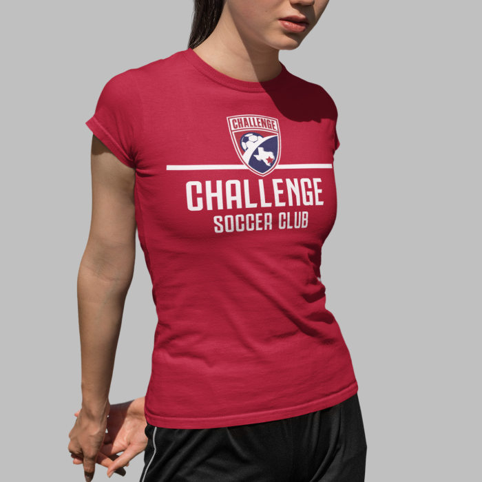 Ladies Red Challenge "CSC" Tee