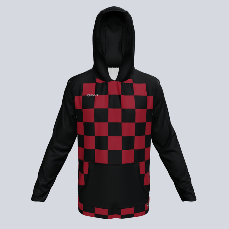 Gear Long Sleeve Lightweight Checkers Hoodie w/pocket