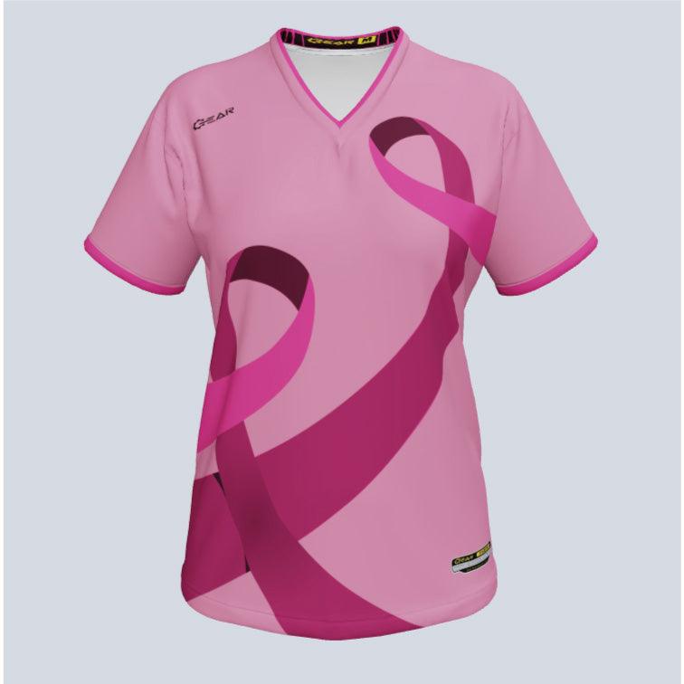 Awareness Double Ribbon Ladies Custom Jersey - GearTeamApparel