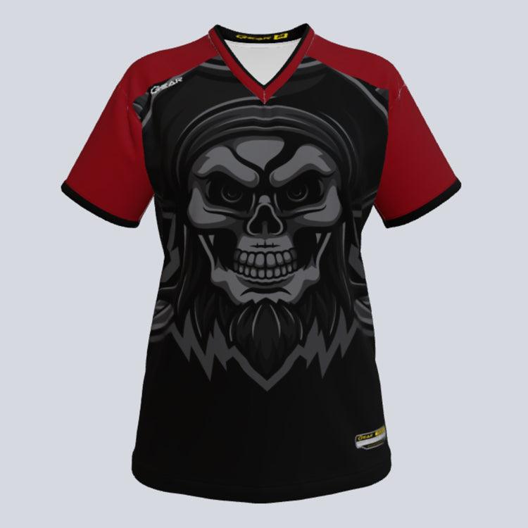 Pirate Skull--ladies-mascot--front