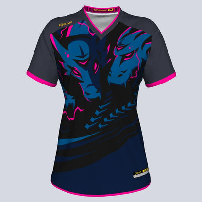 Womens--J-vneck jersey-Hydra-Front