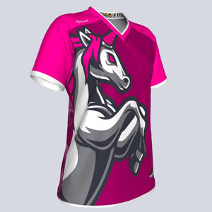 Womens--J-vneck jersey-Unicorn-Glam