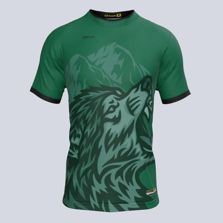 Gear Wolf Howl Mascot Custom Jersey
